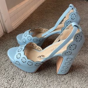 Nasty gal light blue platform heels size 39